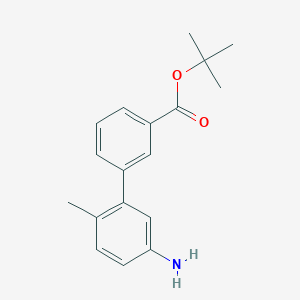 molecular formula C18H21NO2 B14138566 tert-Butyl 5'-amino-2'-methyl-[1,1'-biphenyl]-3-carboxylate 