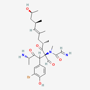 molecular formula C27H38BrN3O6 B14138593 Cyclo(L-alanyl-(2S,4E,6R,8S)-8-hydroxy-2,4,6-trimethyl-4-nonenoylglycyl-3-bromo-N-methyl-D-tyrosyl) CAS No. 126596-04-1