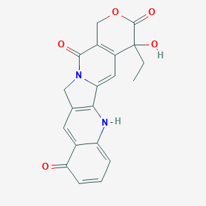 molecular formula C20H16N2O5 B141386 4-Ethyl-4,10-dihydroxy-1H-pyrano[3',4':6,7]indolizino[1,2-b]quinoline-3,14(4H,12H)-dione CAS No. 130194-92-2
