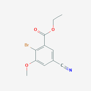 molecular formula C11H10BrNO3 B1413863 Ethyl 2-bromo-5-cyano-3-methoxybenzoate CAS No. 1807027-20-8