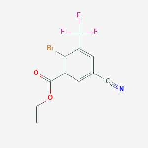 Ethyl 2-bromo-5-cyano-3-(trifluoromethyl)benzoate