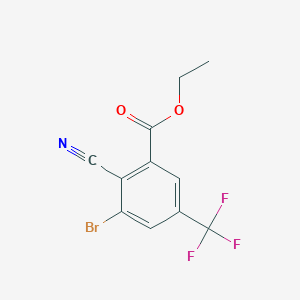 Ethyl 3-bromo-2-cyano-5-(trifluoromethyl)benzoate