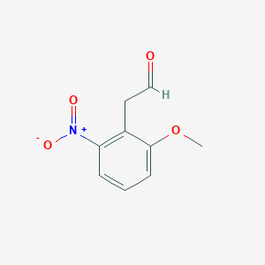 molecular formula C9H9NO4 B14138754 2-Methoxy-6-nitrobenzeneacetaldehyde CAS No. 85355-48-2
