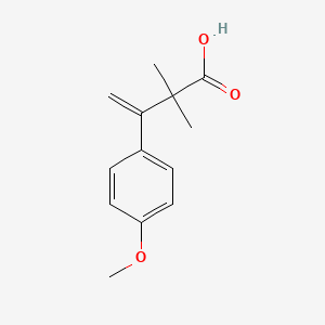 molecular formula C13H16O3 B14138769 3-(4-Methoxyphenyl)-2,2-dimethylbut-3-enoic acid 
