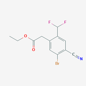 Ethyl 5-bromo-4-cyano-2-(difluoromethyl)phenylacetate