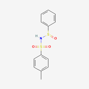 molecular formula C13H13NO3S2 B14138781 N-(Benzenesulfinyl)-4-methylbenzene-1-sulfonamide CAS No. 89244-11-1