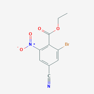molecular formula C10H7BrN2O4 B1413879 Ethyl 2-bromo-4-cyano-6-nitrobenzoate CAS No. 1807029-81-7