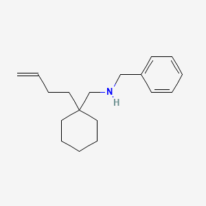 molecular formula C18H27N B14138817 N-Benzyl-1-(1-(but-3-en-1-yl)cyclohexyl)methanamine 