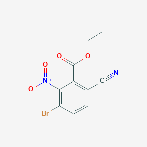 molecular formula C10H7BrN2O4 B1413883 Ethyl 3-bromo-6-cyano-2-nitrobenzoate CAS No. 1805190-86-6