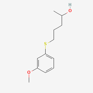 molecular formula C12H18O2S B14138833 5-(3-Methoxyphenylthio)pentan-2-ol 