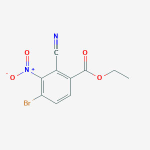 molecular formula C10H7BrN2O4 B1413884 Ethyl 4-bromo-2-cyano-3-nitrobenzoate CAS No. 1805102-54-8