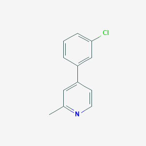 molecular formula C12H10ClN B14138847 4-(3-Chlorophenyl)-2-methylpyridine CAS No. 4385-84-6