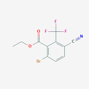 Ethyl 6-bromo-3-cyano-2-(trifluoromethyl)benzoate