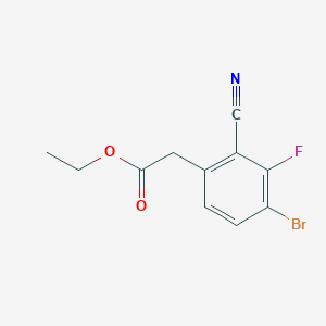 molecular formula C11H9BrFNO2 B1413890 Ethyl 4-bromo-2-cyano-3-fluorophenylacetate CAS No. 1806849-24-0