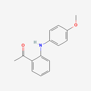 molecular formula C15H15NO2 B14138914 1-[2-[(4-Methoxyphenyl)amino]phenyl]ethanone CAS No. 23592-51-0