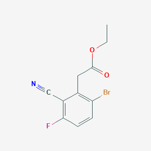 molecular formula C11H9BrFNO2 B1413892 Ethyl 6-bromo-2-cyano-3-fluorophenylacetate CAS No. 1805188-68-4