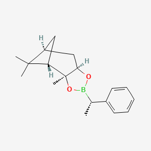 molecular formula C18H25BO2 B14138924 (1S,2S,6R,8S)-2,9,9-trimethyl-4-[(1S)-1-phenylethyl]-3,5-dioxa-4-boratricyclo[6.1.1.02,6]decane CAS No. 76110-80-0
