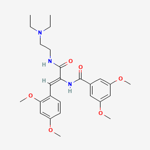 molecular formula C26H35N3O6 B14138945 N-(2-(Diethylamino)ethyl)-alpha-(3,5-dimethoxybenzamido)-2,4-dimethoxycinnamamide CAS No. 3862-66-6