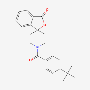 molecular formula C23H25NO3 B14139002 1'-(4-(tert-butyl)benzoyl)-3H-spiro[isobenzofuran-1,4'-piperidin]-3-one CAS No. 1034352-43-6