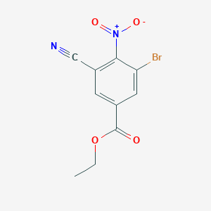 molecular formula C10H7BrN2O4 B1413901 Ethyl 3-bromo-5-cyano-4-nitrobenzoate CAS No. 1805573-21-0