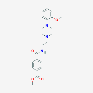 molecular formula C22H27N3O4 B14139031 Methyl 4-((2-(4-(2-methoxyphenyl)piperazin-1-yl)ethyl)carbamoyl)benzoate CAS No. 700797-69-9