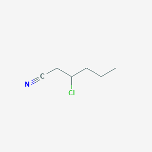 molecular formula C6H10ClN B14139035 3-Chlorohexanenitrile CAS No. 88725-93-3