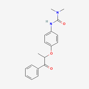molecular formula C18H20N2O3 B14139072 N,N-Dimethyl-N'-{4-[(1-oxo-1-phenylpropan-2-yl)oxy]phenyl}urea CAS No. 88971-88-4