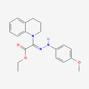 molecular formula C20H23N3O3 B14139103 ethyl (2Z)-3,4-dihydroquinolin-1(2H)-yl[2-(4-methoxyphenyl)hydrazinylidene]ethanoate 