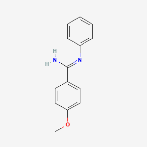 molecular formula C14H14N2O B14139167 Benzenecarboximidamide, 4-methoxy-N-phenyl- CAS No. 4450-64-0