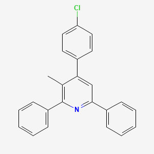 molecular formula C24H18ClN B14139210 Pyridine, 4-(4-chlorophenyl)-3-methyl-2,6-diphenyl- CAS No. 89009-15-4