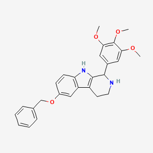molecular formula C27H28N2O4 B14139218 6-(benzyloxy)-1-(3,4,5-trimethoxyphenyl)-2,3,4,9-tetrahydro-1H-beta-carboline CAS No. 919750-25-7
