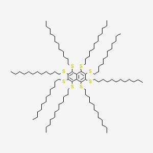 molecular formula C106H200S8 B14139283 Octakis(dodecylsulfanyl)naphthalene CAS No. 88977-48-4