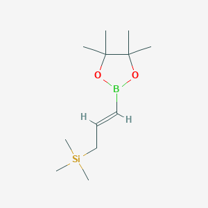 molecular formula C12H25BO2Si B14139284 Trimethyl[(2E)-3-(4,4,5,5-tetramethyl-1,3,2-dioxaborolan-2-yl)prop-2-en-1-yl]silane CAS No. 165904-17-6