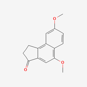 molecular formula C15H14O3 B14139330 5,8-Dimethoxy-1,2-dihydro-3H-cyclopenta[a]naphthalen-3-one CAS No. 89296-24-2
