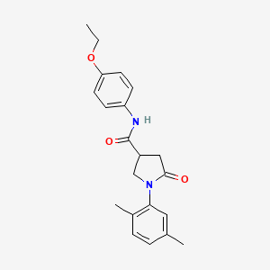 molecular formula C21H24N2O3 B14139414 1-(2,5-dimethylphenyl)-N-(4-ethoxyphenyl)-5-oxopyrrolidine-3-carboxamide CAS No. 876715-48-9