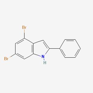 molecular formula C14H9Br2N B14139436 4,6-Dibromo-2-phenyl-1H-indole 