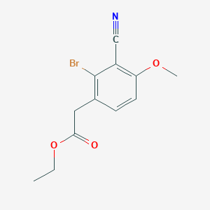 B1413945 Ethyl 2-bromo-3-cyano-4-methoxyphenylacetate CAS No. 1807164-73-3