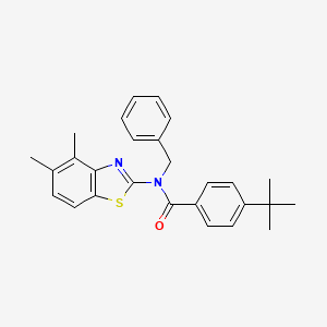 molecular formula C27H28N2OS B14139499 N-benzyl-4-(tert-butyl)-N-(4,5-dimethylbenzo[d]thiazol-2-yl)benzamide CAS No. 1170134-80-1