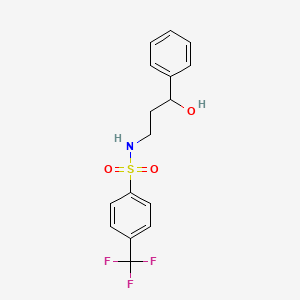 molecular formula C16H16F3NO3S B14139572 N-(3-hydroxy-3-phenylpropyl)-4-(trifluoromethyl)benzenesulfonamide 