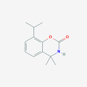 molecular formula C13H17NO2 B14139601 4,4-Dimethyl-8-(propan-2-yl)-3,4-dihydro-2H-1,3-benzoxazin-2-one CAS No. 89071-70-5
