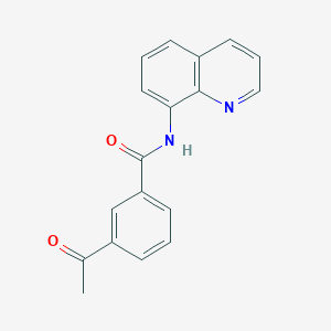 molecular formula C18H14N2O2 B14139625 3-Acetyl-N-(quinolin-8-yl)benzamide 