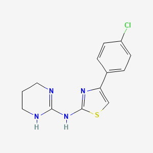molecular formula C13H13ClN4S B14139639 N-[4-(4-Chlorophenyl)-1,3-thiazol-2-yl]-1,4,5,6-tetrahydropyrimidin-2-amine CAS No. 88964-41-4
