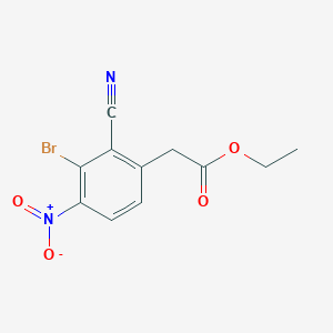 molecular formula C11H9BrN2O4 B1413969 Ethyl 3-bromo-2-cyano-4-nitrophenylacetate CAS No. 1807021-07-3