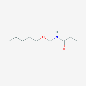 molecular formula C10H21NO2 B141397 N-(1-pentoxyethyl)propanamide CAS No. 133492-61-2