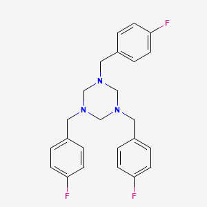molecular formula C24H24F3N3 B14139970 1,3,5-Tris[(4-fluorophenyl)methyl]-1,3,5-triazinane CAS No. 4520-86-9