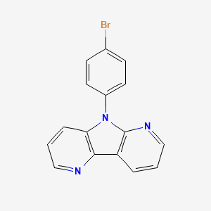 molecular formula C16H10BrN3 B14140045 8-(4-bromophenyl)-3,8,10-triazatricyclo[7.4.0.02,7]trideca-1(9),2(7),3,5,10,12-hexaene 