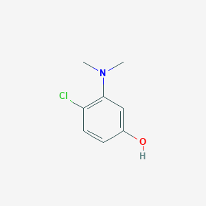 molecular formula C8H10ClNO B14140100 4-Chloro-3-(dimethylamino)phenol CAS No. 1243286-69-2