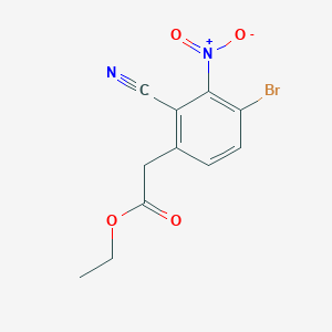 molecular formula C11H9BrN2O4 B1414017 Ethyl 4-bromo-2-cyano-3-nitrophenylacetate CAS No. 1806062-41-8
