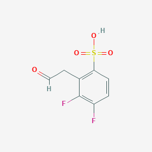 molecular formula C8H6F2O4S B14140183 2,3-Difluoro-6-sulfo-phenylacetaldehyde CAS No. 887586-10-9