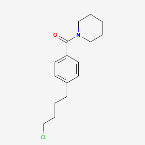 molecular formula C16H22ClNO B14140211 1-[4-(4-Chlorobutyl)benzoyl]piperidine 